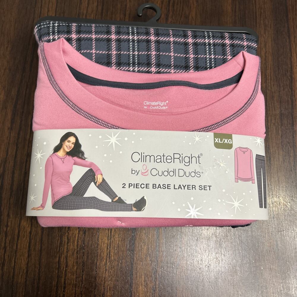 ClimateRight By Cuddl Duds Women’s 2-piece Base Layer Top and Legging Set XL
